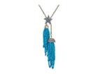 Betsey Johnson Blue Starfish And Tassel Necklace (blue) Necklace