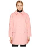 Boutique Moschino Puffer Paneled Peacoat (pink) Women's Coat