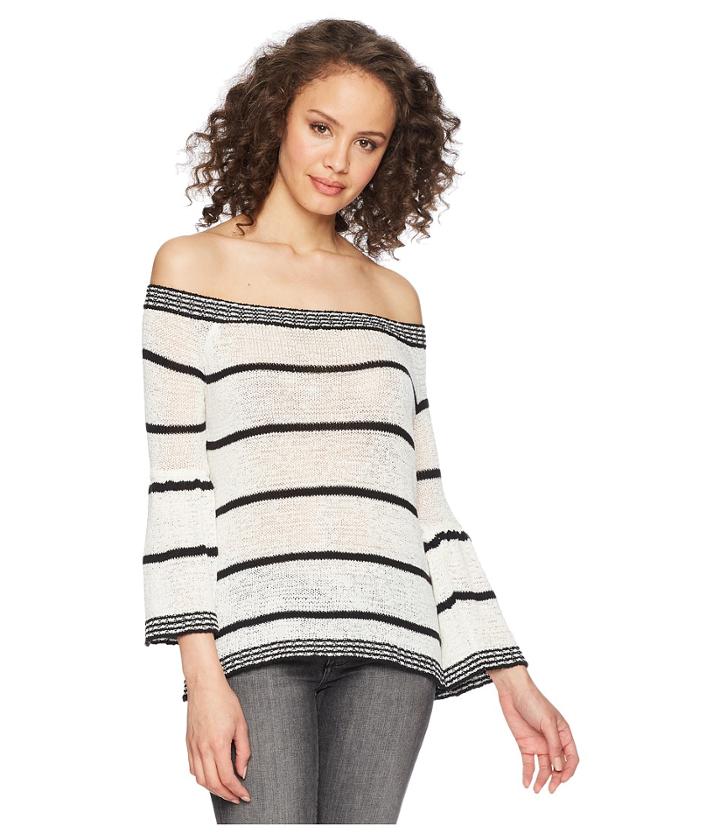 Bb Dakota Shelly Off The Shoulder Sweater (black) Women's Sweater