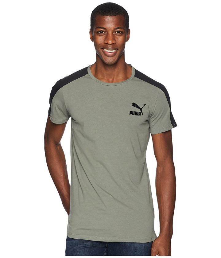 Puma Archive T7 Stripe Tee (castor Gray) Men's T Shirt