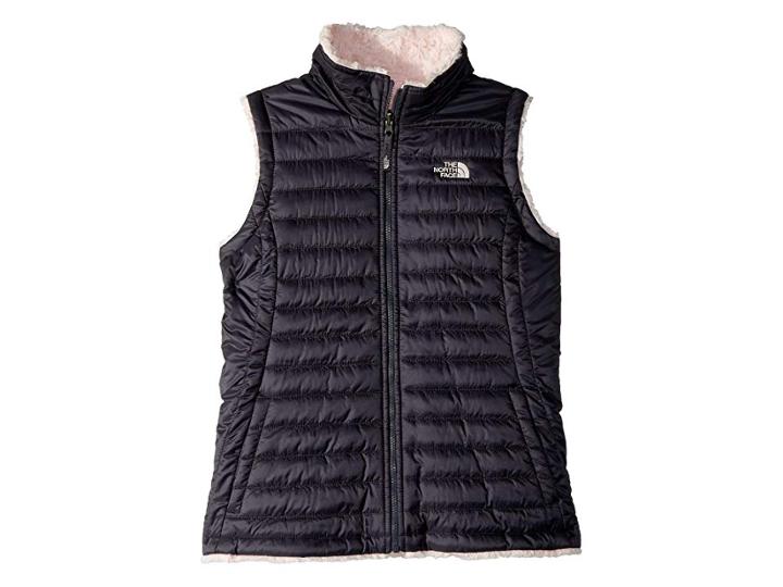 The North Face Kids Reversible Mossbud Swirl Vest (little Kids/big Kids) (periscope Grey) Girl's Vest