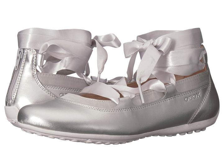 Geox Kids Piuma 64 (little Kid/big Kid) (silver) Girl's Shoes