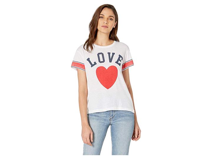 Chaser Love Vintage Jersey High-low Tee (white) Women's T Shirt