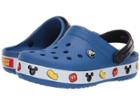 Crocs Kids Crocband Mickey Clog (toddler/little Kid) (blue Jean) Kids Shoes