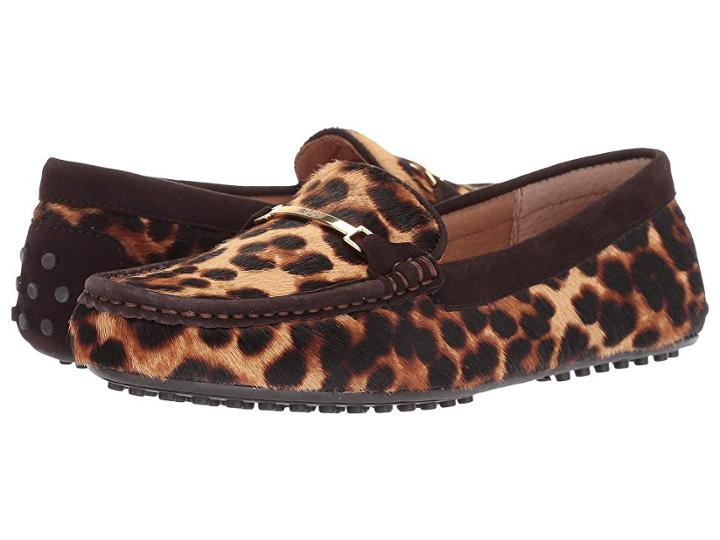 Lauren Ralph Lauren Briony Ii (leopard Haircalf/dark Brown Kid Suede) Women's Shoes