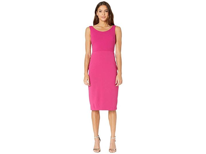 Betsey Johnson Scuba Crepe Midi Dress (pink) Women's Dress