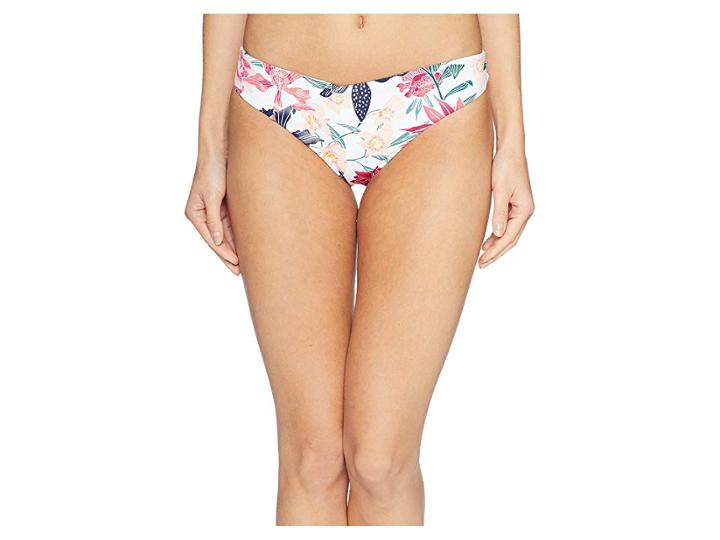 Roxy Urban Waves Moderate Bottoms (bright White Tallows) Women's Swimwear