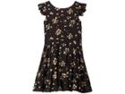 Polo Ralph Lauren Kids Floral Fit And Flare Dress (big Kids) (black Multi) Girl's Dress