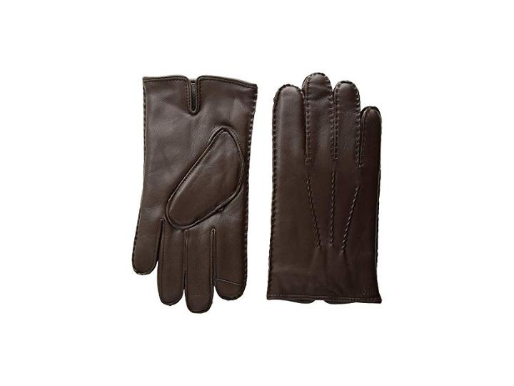 Polo Ralph Lauren Cashmere Lined Gloves (circuit Brown) Over-mits Gloves