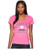 Champion College North Carolina Tar Heels University V-neck Tee (wow Pink) Women's T Shirt