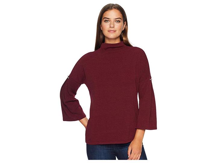 Lisette L Montreal Kasha Sweater Knit (burgundy) Women's Clothing