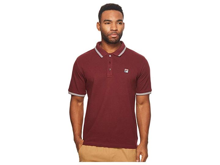 Fila Matcho 3 Polo (tawny Port) Men's Clothing