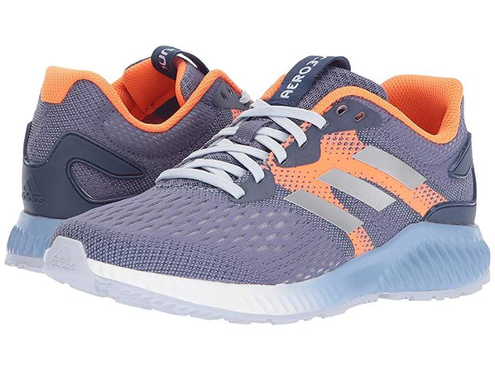 Adidas Running Aerobounce (raw Indigo/silver Metallic/hi-res Orange) Women's Running Shoes