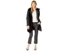Via Spiga Faux Fur Mixed Media Storm Coat (black) Women's Coat