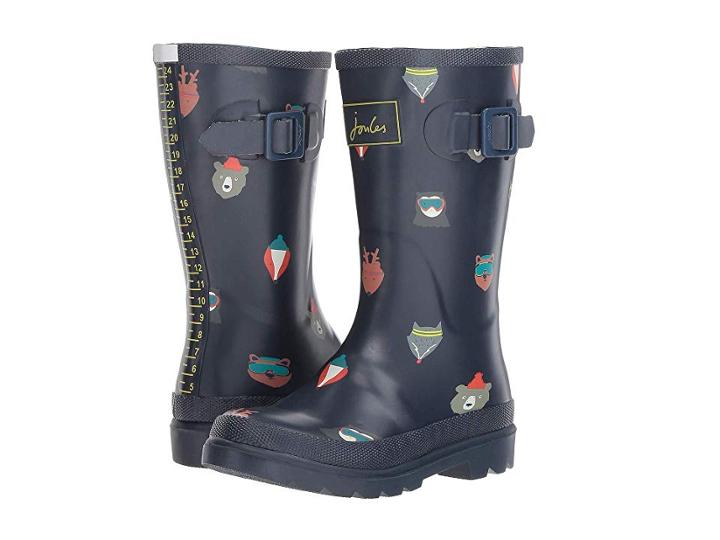 Joules Kids Printed Welly Rain Boot (toddler/little Kid/big Kid) (french Navy Animals) Boys Shoes