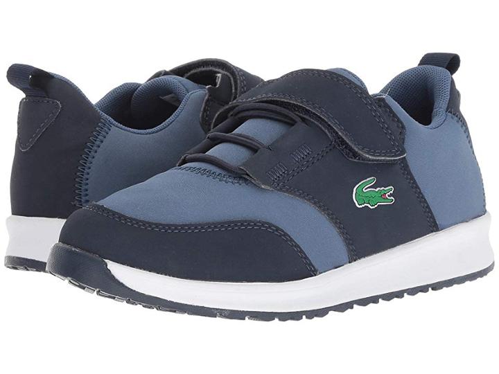Lacoste Kids L.ight 318 (little Kid) (navy/dark Blue) Kid's Shoes