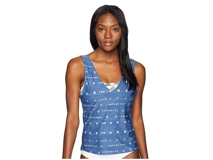 Carve Designs Cayman Tankini 2-in-1 (shibori/faded Olive Triangles) Women's Swimwear