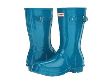 Hunter Original Short Gloss Rain Boots (ocean Blue) Women's Rain Boots