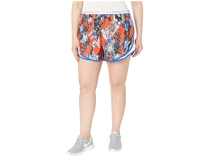 Nike Tempo Shorts Hyper Femme (size 1x-3x) (team Orange/game Royal/wolf Grey) Women's Shorts