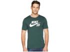 Nike Sb Sb Logo Tee (midnight Green/white) Men's T Shirt