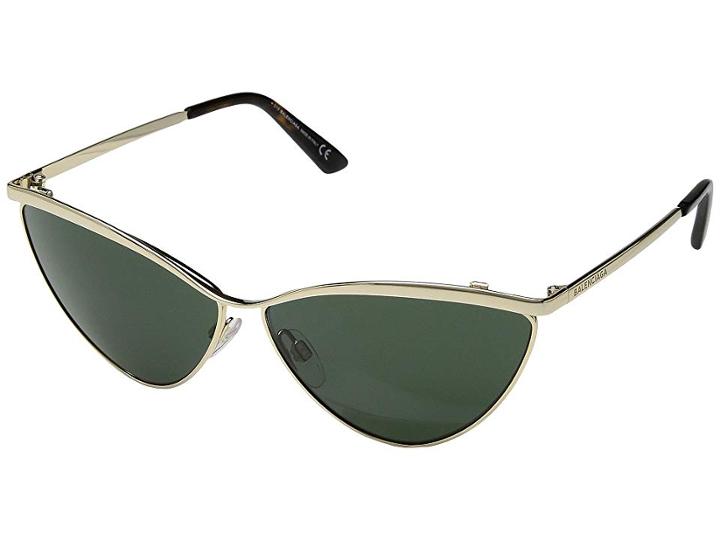 Balenciaga Ba0126 (shiny Rose Gold/green) Fashion Sunglasses