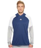 Adidas Team Issue Lite Pullover Hoodie (noble Indigo/white/grey Two) Men's Sweatshirt