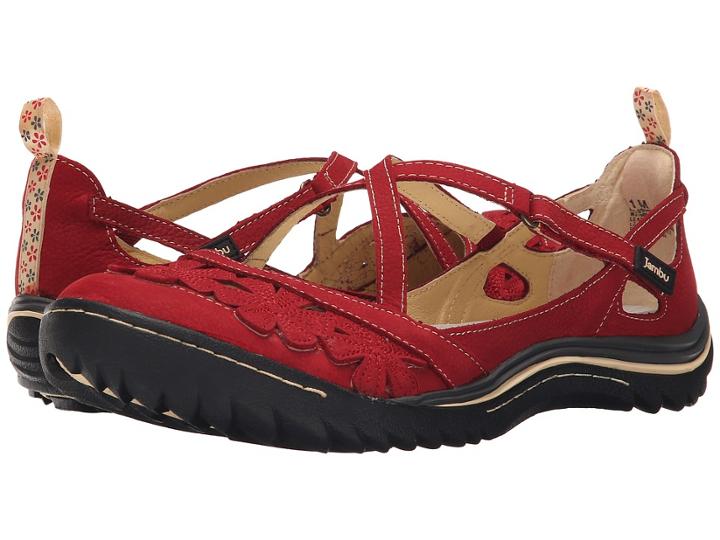 Jambu Blossom Encore (red) Women's Hook And Loop Shoes