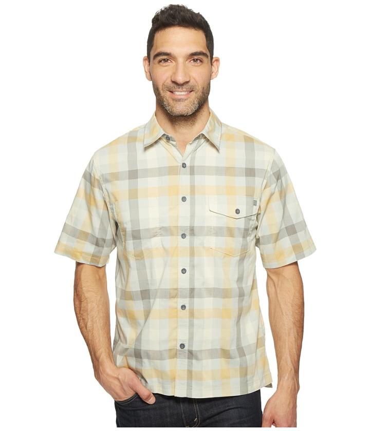Woolrich Performance Shirt (amber Gold) Men's Short Sleeve Button Up