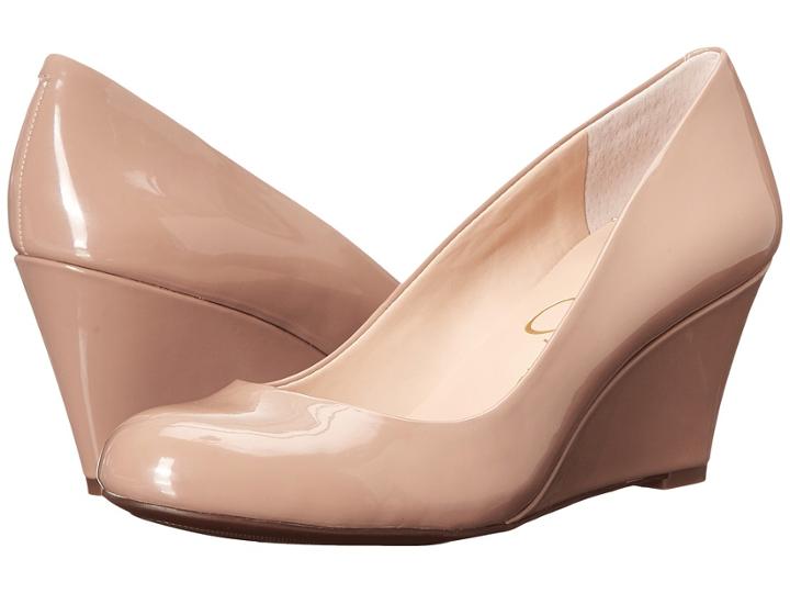 Jessica Simpson Sampson (nude Patent) Women's Wedge Shoes