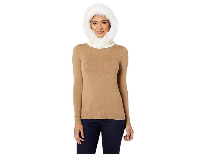 Echo Design Solid Balaclava With Faux Fur (echo Ivory) Caps