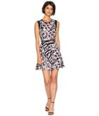 Juicy Couture Knit Imperial Leopard Jacquard Dress (blush Imperial) Women's Dress
