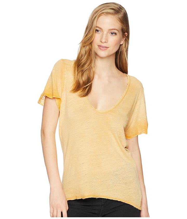 Free People Saturday Tee (mustard) Women's T Shirt