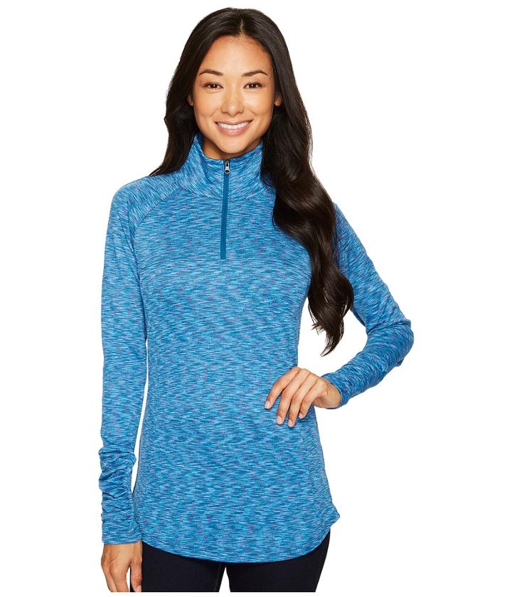 Columbia Outerspaced Iii Half Zip Top (phoenix Blue) Women's Long Sleeve Pullover