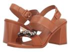 Tory Burch Delaney 75mm Embellished Sandal (tan/tan) Women's Shoes