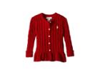 Ralph Lauren Baby Cable Cotton Peplum Cardigan (infant) (park Avenue Red) Girl's Sweater