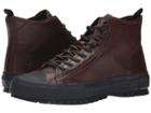 Frye Ryan Lug Mid Lace (brown Wp Textured Smooth Pull Up) Men's Lace-up Boots