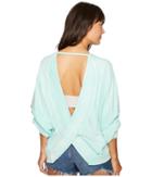 Free People Back It Up Pullover (mint) Women's Long Sleeve Pullover