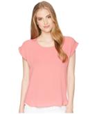 Pink Rose Pebble Crepe Tee (rosie Pink) Women's T Shirt