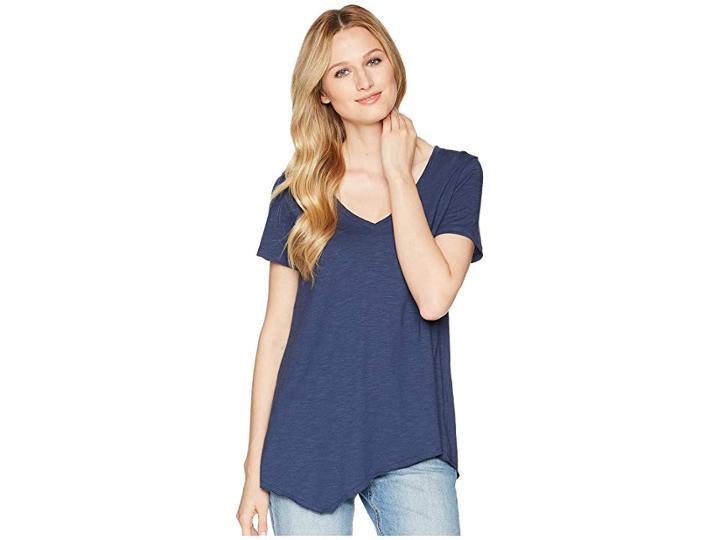 Lilla P Short Sleeve V-neck (ink) Women's Short Sleeve Pullover