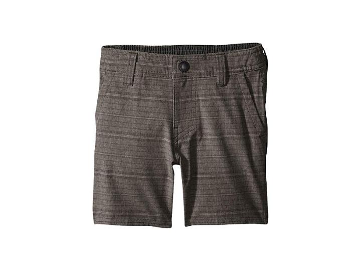 O'neill Kids Locked Stripe Hybrid Shorts (toddler/little Kids) (dark Army) Boy's Shorts