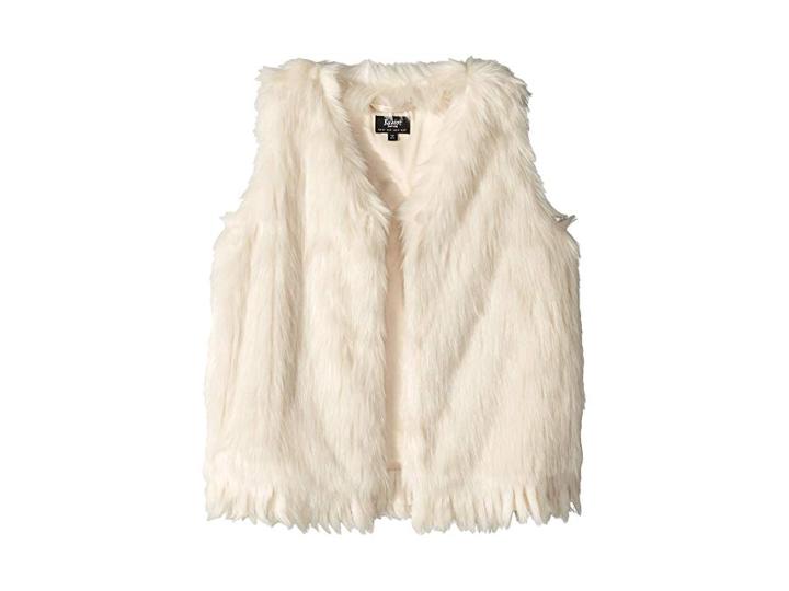Bardot Junior Fur Waistcoat (big Kids) (pebble Ivory) Girl's Coat