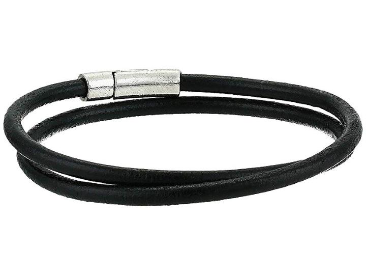 Torino Leather Co. Leather Orbit Bracelet (black) Bracelet
