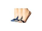 Sperry Signature Solid 3 Pack (moonlight Blue) Women's No Show Socks Shoes