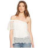 Jack By Bb Dakota Lolita Floral Eyelet Top (off-white) Women's Clothing