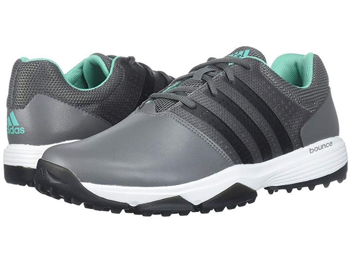 Adidas Golf 360 Traxion (grey Four/core Black/hi-res Green) Men's Golf Shoes