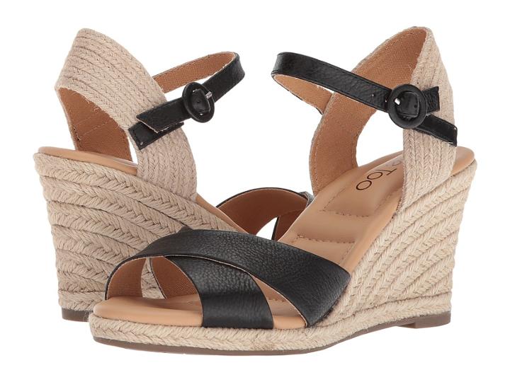 Me Too Bettina (black Cow Beaufort) Women's Wedge Shoes