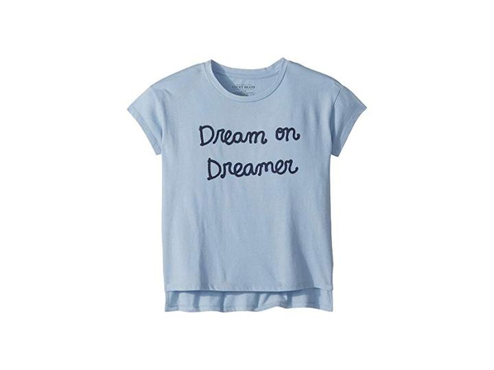 Lucky Brand Kids Taja Tee (big Kids) (pearl Blue) Girl's T Shirt