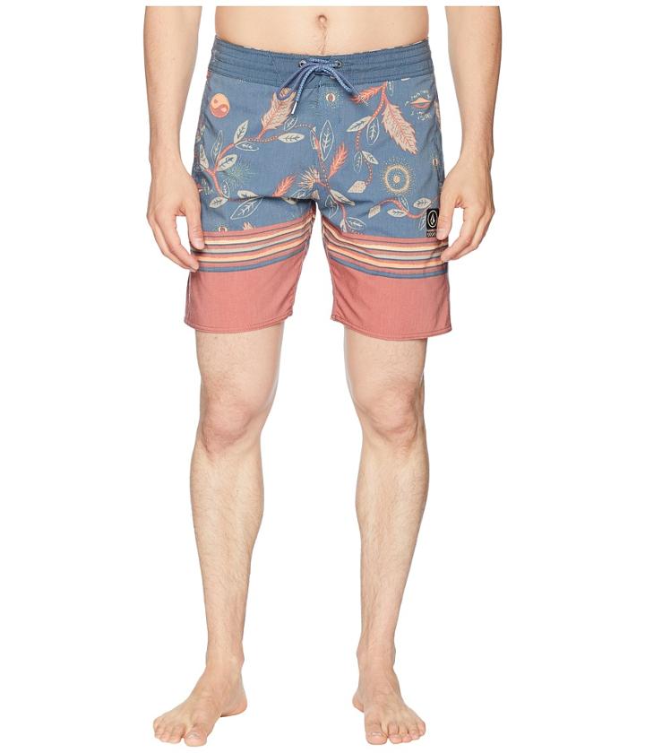 Volcom Lucid Stoney 18 Boardshorts (deep Blue) Men's Swimwear