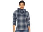 The North Face Crescent Hooded Pullover (mid Grey Ombre Plaid) Women's Sweatshirt