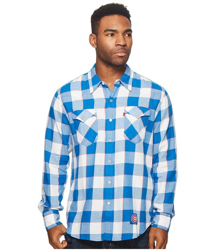 Levi's(r) Mens Chicago Cubs Buffalo Western Shirt (blue) Men's Clothing